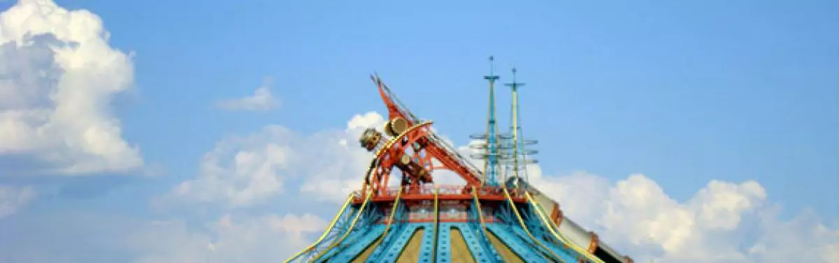 Space Mountain, blasting right into space