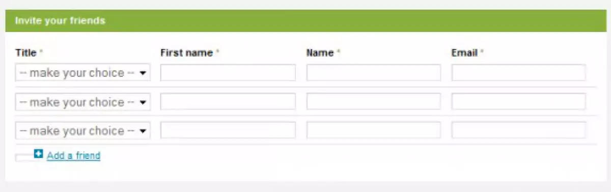 example of a tabular form