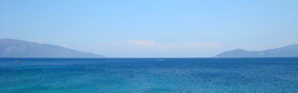 wide view on Kefalonia on a pretty windy day